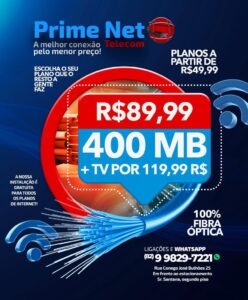 Fibra Óptica 400 Mb Prime Net