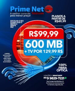 Fibra Óptica 600 Mb Prime Net
